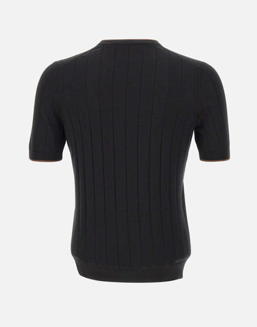 Maglia in seta a maniche corte 43116 23510099 GRAN SASSO 