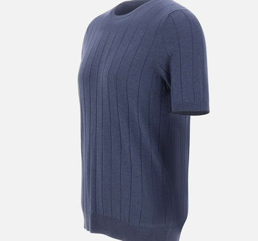 GRAN SASSO Maglia in seta a maniche corte BLUE Uomo 