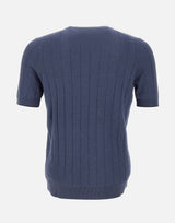 GRAN SASSO Maglia in seta a maniche corte BLUE Uomo 