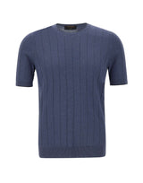GRAN SASSO Maglia in seta a maniche corte BLUE Uomo 