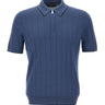 Polo in seta con zip 43128 23510570 GRAN SASSO 