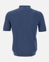Polo in seta con zip 43128 23510570 GRAN SASSO 