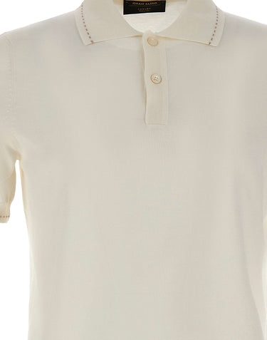 Polo in misto seta 43142 16224002 GRAN SASSO 