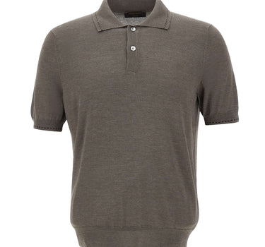GRAN SASSO Polo in misto seta GREY Uomo 