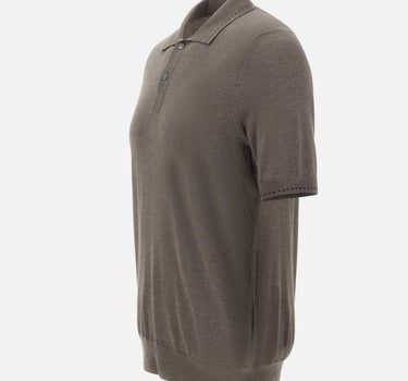 GRAN SASSO Polo in misto seta GREY Uomo 