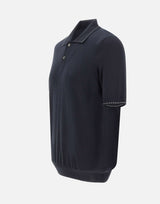 GRAN SASSO Polo in misto seta BLACK Uomo 