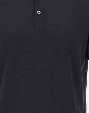 GRAN SASSO Polo in misto seta BLACK Uomo 