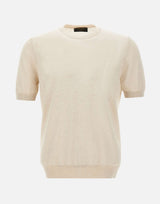 GRAN SASSO Maglia a maniche corte in fresco cotone BEIGE Uomo 