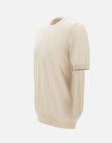 GRAN SASSO Maglia a maniche corte in fresco cotone BEIGE Uomo 