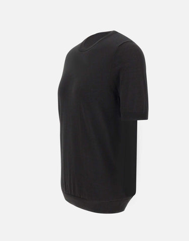 GRAN SASSO Maglia a maniche corte in fresco cotone BLACK Uomo 