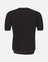 GRAN SASSO Maglia a maniche corte in fresco cotone BLACK Uomo 
