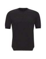 GRAN SASSO Maglia a maniche corte in fresco cotone BLACK Uomo 