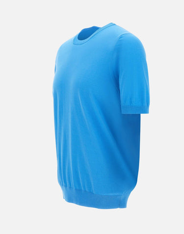 GRAN SASSO Maglia a maniche corte in fresco cotone Light Blue Uomo 