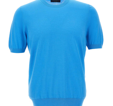 GRAN SASSO Maglia a maniche corte in fresco cotone Light Blue Uomo 
