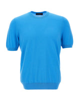 GRAN SASSO Maglia a maniche corte in fresco cotone Light Blue Uomo 