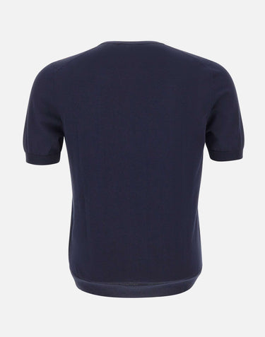 GRAN SASSO Maglia a maniche corte in fresco cotone BLUE Uomo 