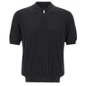GRAN SASSO Polo in misto lana con zip BLACK Uomo 