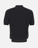 GRAN SASSO Polo in misto lana con zip BLACK Uomo 