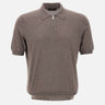 Polo in misto lana con zip 43166 16401170 GRAN SASSO 