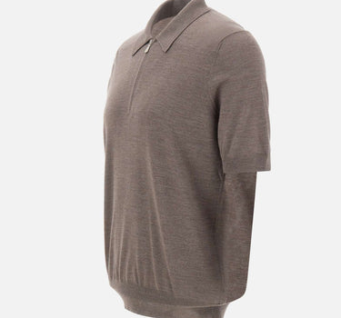 Polo in misto lana con zip 43166 16401170 GRAN SASSO 