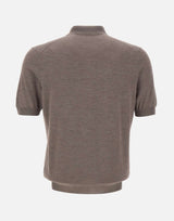 Polo in misto lana con zip 43166 16401170 GRAN SASSO 