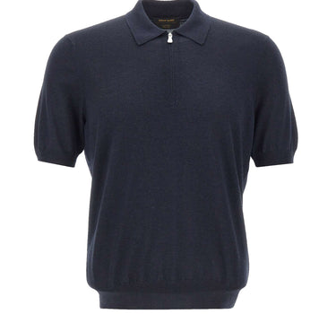 GRAN SASSO Polo in misto lana con zip BLUE Uomo 