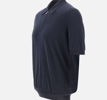 GRAN SASSO Polo in misto lana con zip BLUE Uomo 