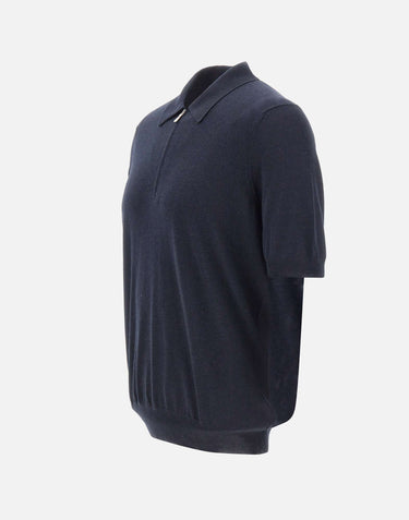GRAN SASSO Polo in misto lana con zip BLUE Uomo 