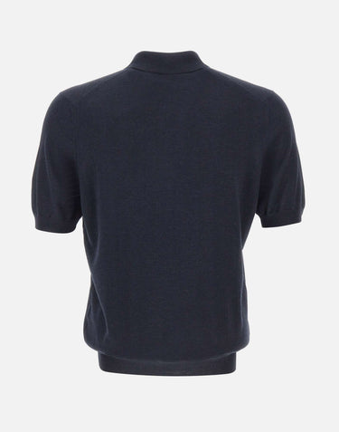 GRAN SASSO Polo in misto lana con zip BLUE Uomo 