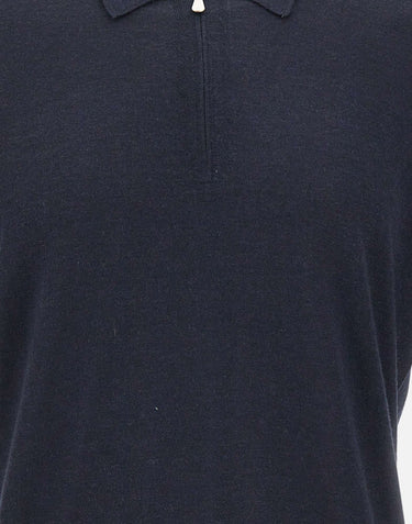 GRAN SASSO Polo in misto lana con zip BLUE Uomo 