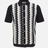 GRAN SASSO Camicia in maglia jacquard chevron BLACK Uomo 