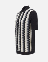 GRAN SASSO Camicia in maglia jacquard chevron BLACK Uomo 