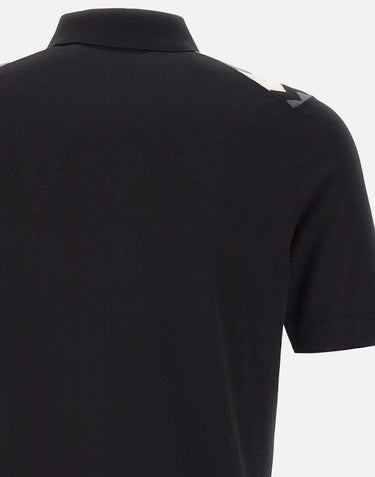 GRAN SASSO Camicia in maglia jacquard chevron BLACK Uomo 
