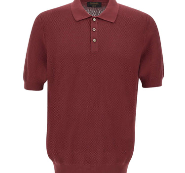 Polo in maglia a nido d'ape 57113 18028280 GRAN SASSO 