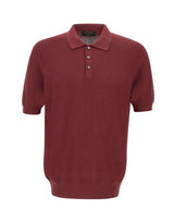 GRAN SASSO Polo in maglia a nido d'ape RED Uomo 