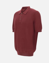 GRAN SASSO Polo in maglia a nido d'ape RED Uomo 