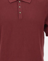 GRAN SASSO Polo in maglia a nido d'ape RED Uomo 
