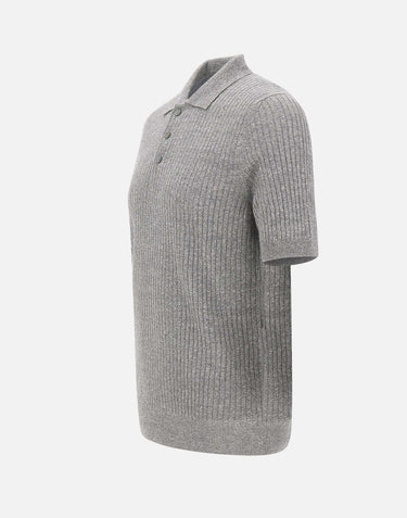 GRAN SASSO Polo in misto lino GREY Uomo 