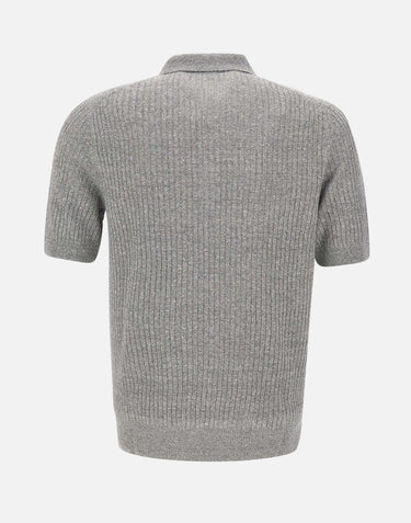 GRAN SASSO Polo in misto lino GREY Uomo 