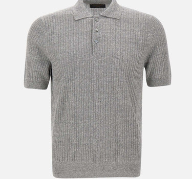 GRAN SASSO Polo in misto lino GREY Uomo 