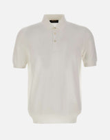 GRAN SASSO Polo in fresco cotone WHITE Uomo 