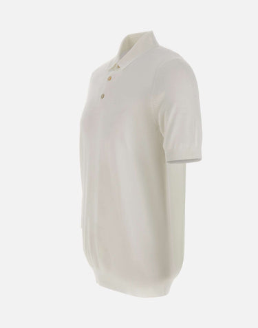 GRAN SASSO Polo in fresco cotone WHITE Uomo 