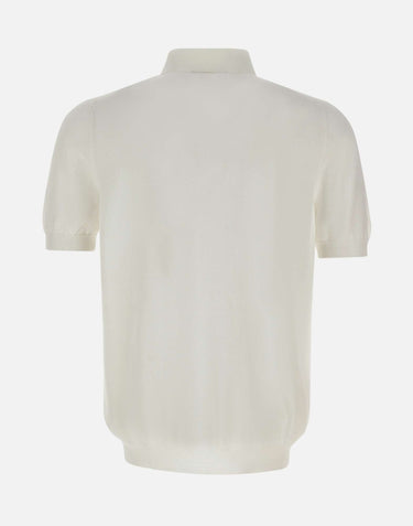 GRAN SASSO Polo in fresco cotone WHITE Uomo 