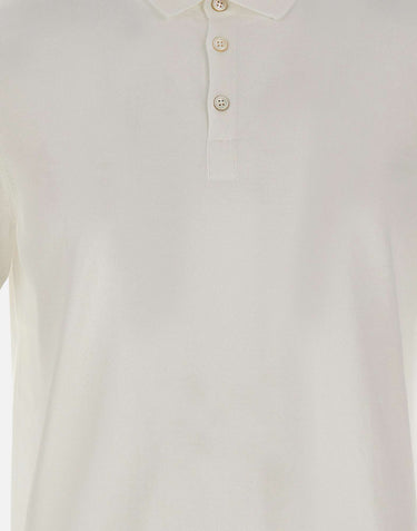 GRAN SASSO Polo in fresco cotone WHITE Uomo 