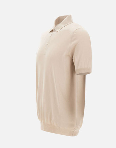 GRAN SASSO Polo in fresco cotone BEIGE Uomo 