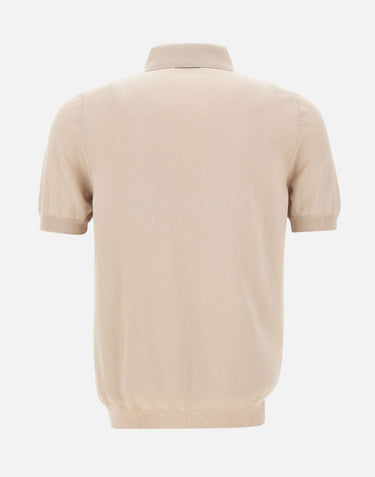 GRAN SASSO Polo in fresco cotone BEIGE Uomo 