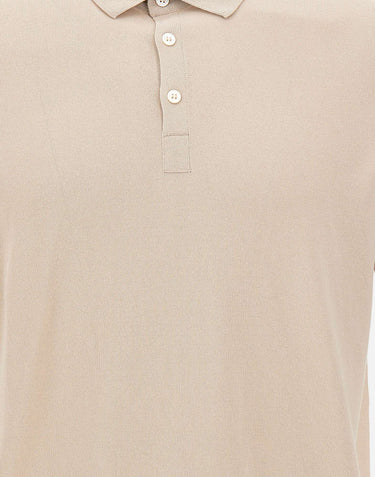 GRAN SASSO Polo in fresco cotone BEIGE Uomo 