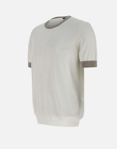 GRAN SASSO Maglia a maniche corte in cotone WHITE Uomo 