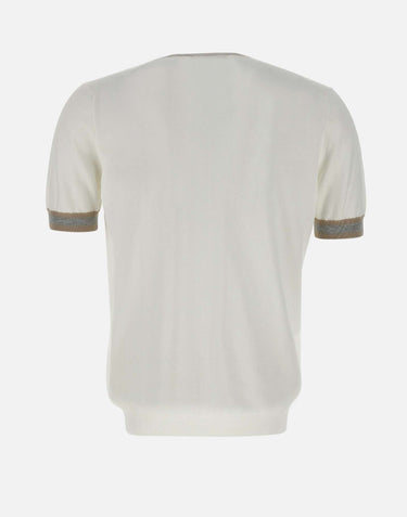 GRAN SASSO Maglia a maniche corte in cotone WHITE Uomo 