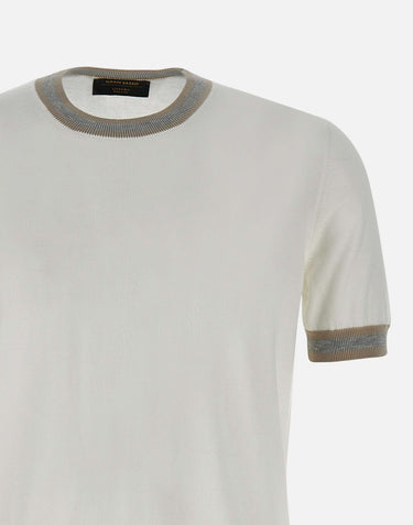 GRAN SASSO Maglia a maniche corte in cotone WHITE Uomo 